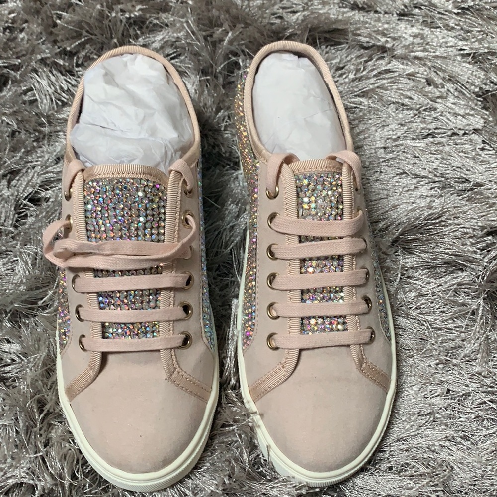 Girls size two blinged out sneakers